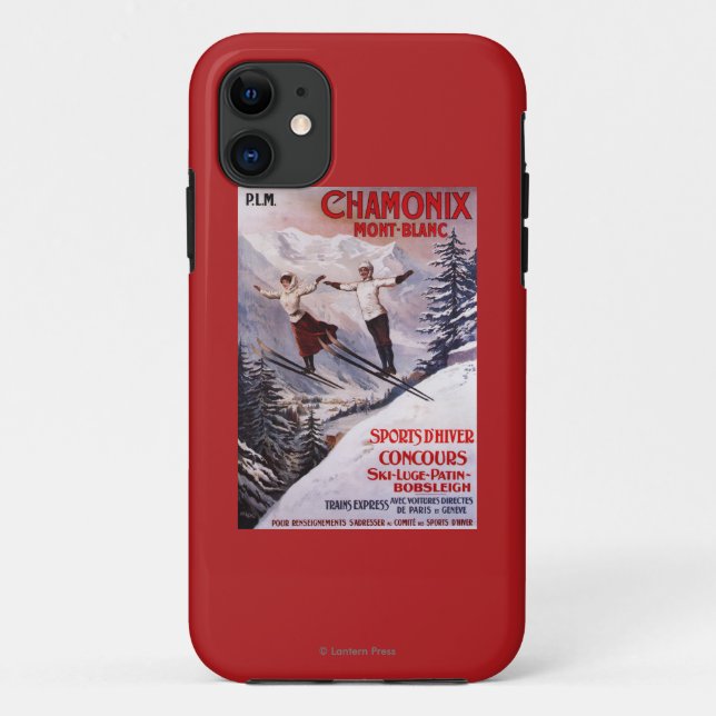 Coques Case-Mate iPhone Affiche promotionnelle de ski (Dos)