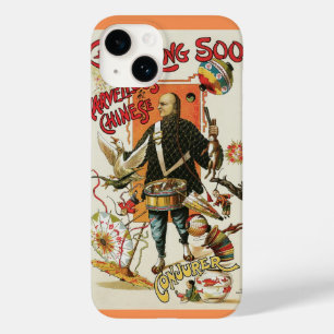 Coque Pour iPhone 14 Affiche vintage de magie, magicien Chung Ling Soo