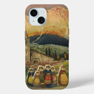 Coque Pour iPhone 15 Affiche Vintage voyage Pour Les Abruzzes, Italie.