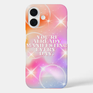 Coque Pour iPhone 16 Affirmation quotidienne, Loi de l'attraction, Moti
