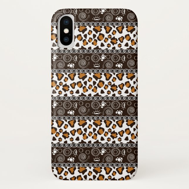 Coques Case-Mate iPhone Africain avec le motif de peau de guépard (Dos)