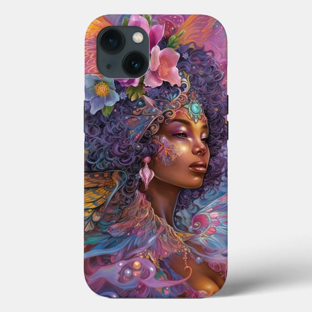 Coques Case-Mate iPhone African American Black Goddess Queen Imaginaire Ar (Verso)