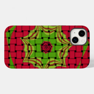 Coque Pour iPhone 14 Plus African Lovely Design rouge tissé