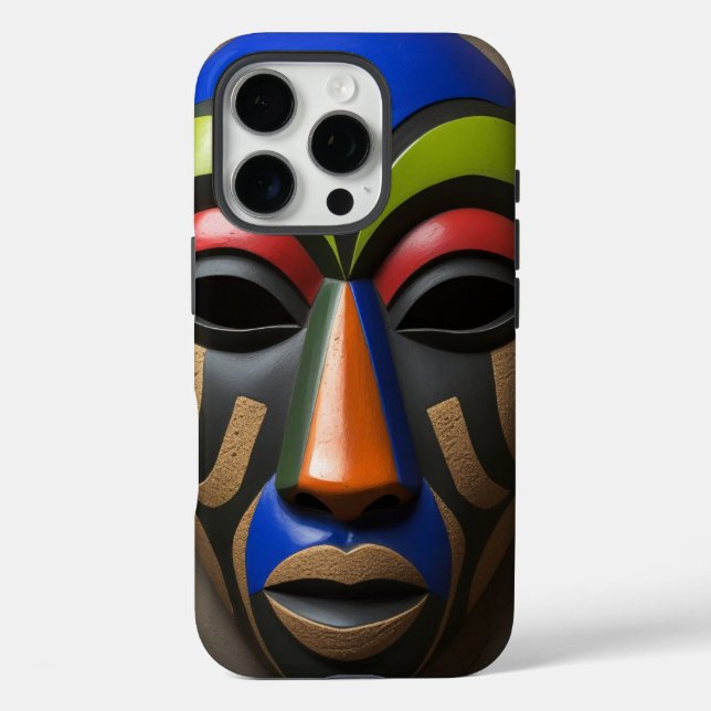 Coques Case-Mate iPhone African Tribal  Mask Geometric Symbolism (Verso)