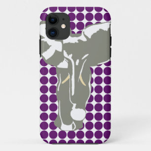 Coques Pour iPhone African Violet Safari Dot avec Pop Art Elephant