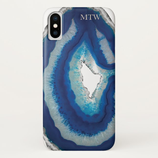 Coques Case-Mate iPhone Agat bleu (Dos)