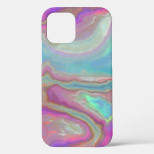 Case-Mate iPhone Case Agate opale turquoise et rose