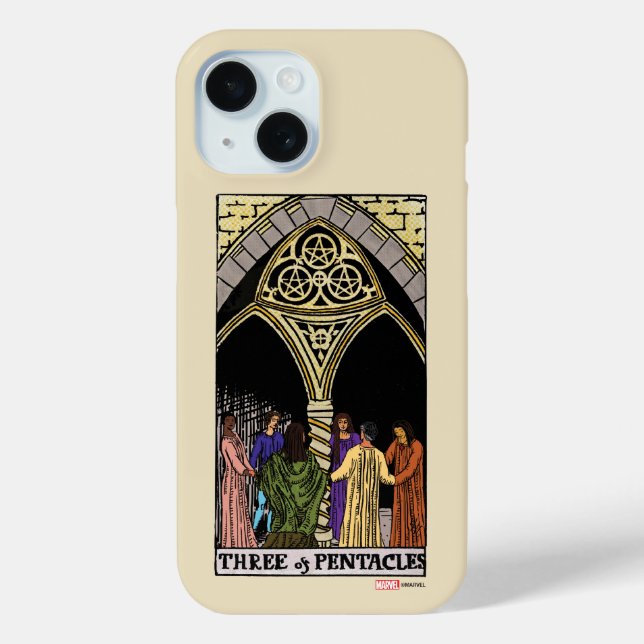 Coques Case-Mate iPhone Agatha | Trois de Pentacles Tarot Graphisme (Verso)
