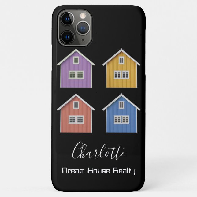 Coques Case-Mate iPhone Agent immobilier noir moderne (Dos)