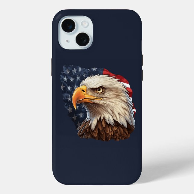 Coques Case-Mate iPhone Aigle à drapeau américain (Verso)