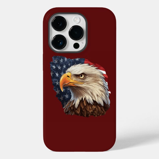 Coques Case-Mate iPhone Aigle à drapeau américain (Verso)