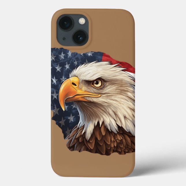 Coques Case-Mate iPhone Aigle à drapeau américain (Verso)