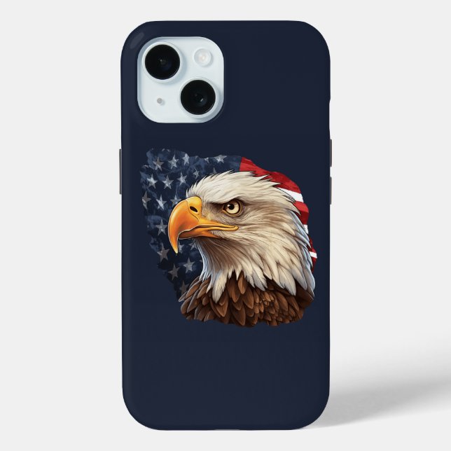 Coques Case-Mate iPhone Aigle à drapeau américain (Verso)