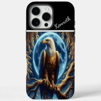 Aigle d'or sous lune bleue