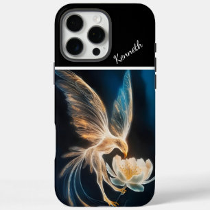 Coques iPhone 16 Pro Max Aigle et fleur lumineux