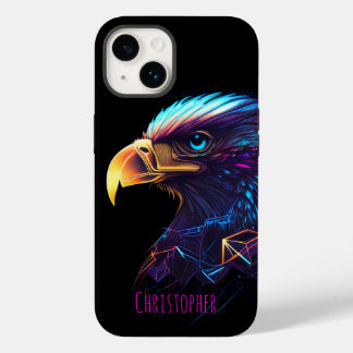 Coque Pour iPhone 14 Aigle noir futuriste