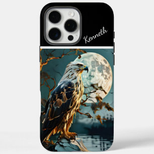 Coques iPhone 16 Pro Max Aigle perché sur la branche sous le clair de lune