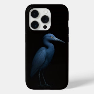 Coque iPhone 15 Pro Aigrette bleue Black 4 Luxe iPhone 15 Pro Mate