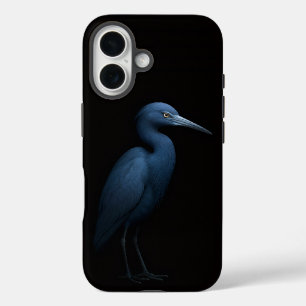 Coque Pour iPhone 16 Aigrette bleue Little Blue Heron Black 4 Luxe iPho
