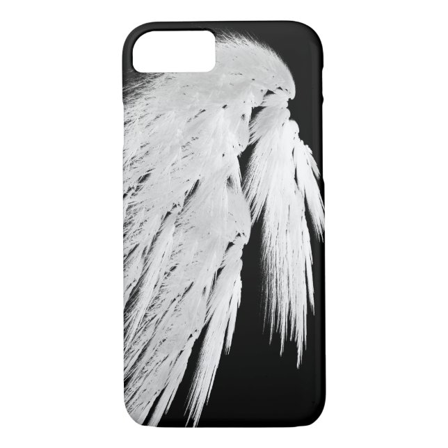 Coques Case-Mate iPhone AILES D'ANGE Gris Plumes Touchées Gauche Personnal (Dos)