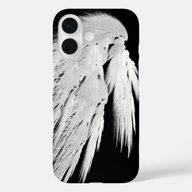 Coques Case-Mate iPhone AILES D'ANGE Gris Plumes Touchées Gauche Personnal (Verso)