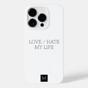 Coque Pour iPhone 14 Pro Aimer/haïr ma vie