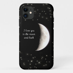 Coques Pour iPhone Aimez-vous dans la lune et le cas arrière de