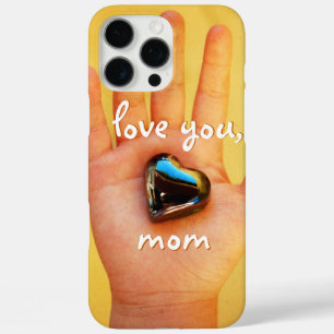 Coques iPhone 16 Pro Max Aimez-vous Maman Enfant Main tenant du verre Coeur