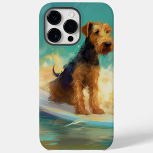 Coque Pour Pour iPhone 14 Pro Max Airedale Beach Surf Peinture