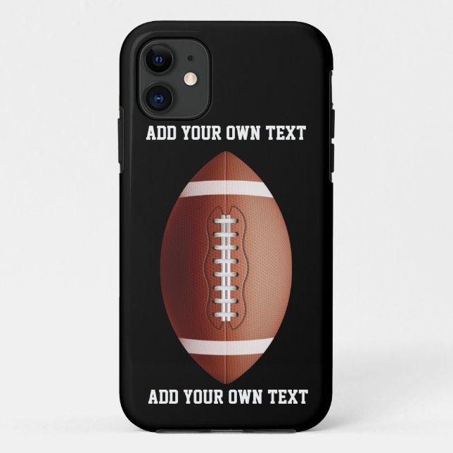 Coques Case-Mate iPhone Ajouter du texte sur l'oreiller de football (Dos)