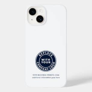 Coque Pour iPhone 14 Ajouter un logo d'entreprise Site Web minimaliste