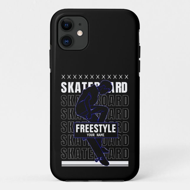 Coques Case-Mate iPhone Ajouter un nom Changer le texte Freestyle Skateboa (Dos)