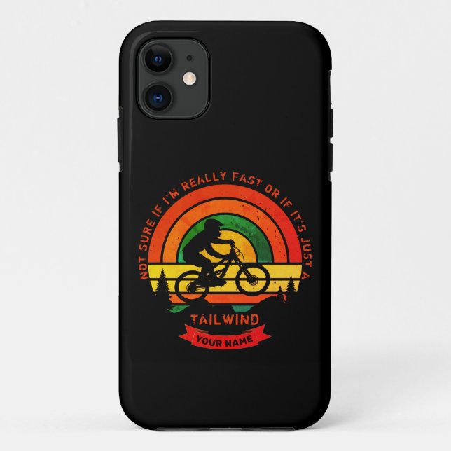 Coques Case-Mate iPhone Ajouter un nom Changer tout le texte Vélo de monta (Dos)
