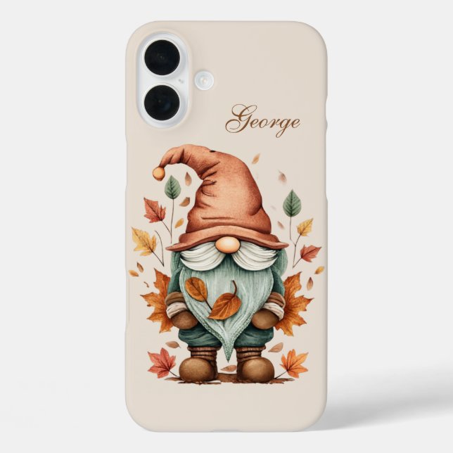 Coques Case-Mate iPhone Ajouter un nom de gnome saisonnier  (Verso)