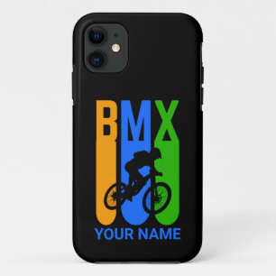 Case-Mate iPhone Case Ajouter un nom ou un texte BMX Bike Rider Orange B