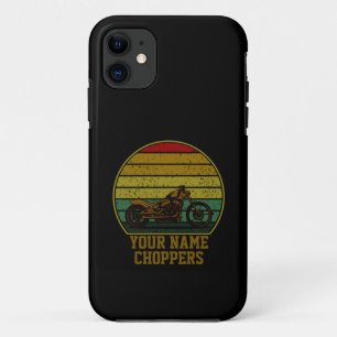 Case-Mate iPhone Case Ajouter un nom Texte Chopper Motorcycle Retro Suns