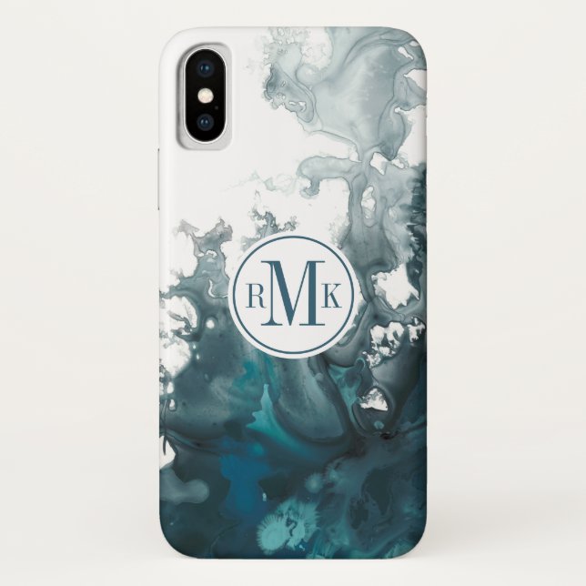 Coques Case-Mate iPhone Ajouter vos initiales | Indigo Tempest (Dos)