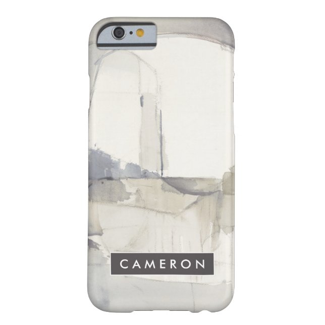 Coques Case-Mate iPhone Ajouter votre nom| Improvisation I Grey Abstrait (Dos)