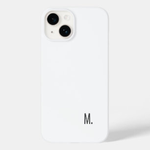 Coque Pour iPhone 14 Ajouter Votre Nom Moderne Minimaliste Blanc Gris