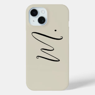 Coque Pour iPhone 15 Ajouter Votre Nom Monogramme Moderne Calligraphie