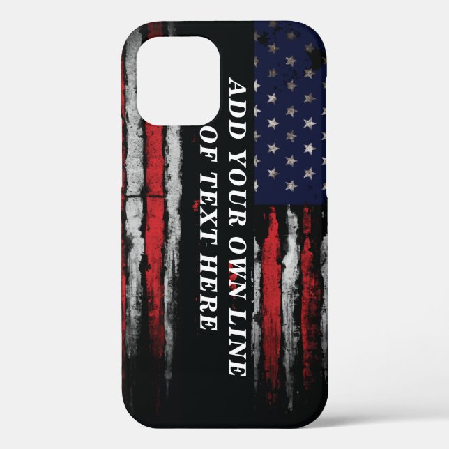 Coques Case-Mate iPhone Ajouter votre propre texte sur grunge American fla (Verso)