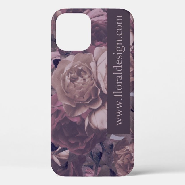 Coques Case-Mate iPhone Ajouter votre site Web d'entreprise Purple Rose Im (Verso)