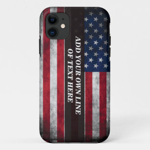 Case-Mate iPhone Case Ajouter votre texte sur le drapeau américain