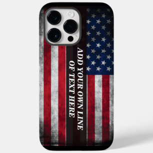 Coque Pour Pour iPhone 14 Pro Max Ajouter votre texte sur le drapeau américain