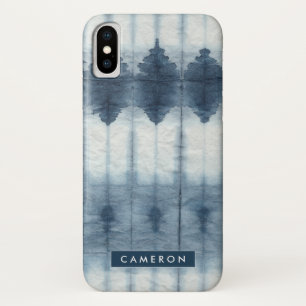 Coque iPhone X Ajoutez votre copie nommée de   Shibori Indigio