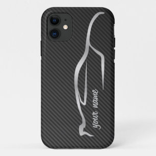 Coque iPhone 11 "ajoutez votre logo gris de silhouette" d'horizon