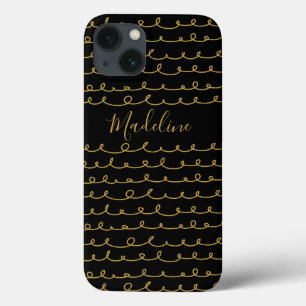 Case-Mate iPhone Case Ajoutez votre nom Motif Doodle Or