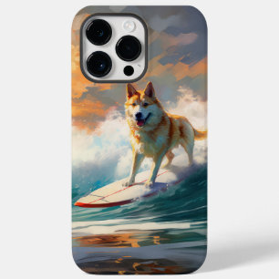 Coque Pour Pour iPhone 14 Pro Max Akita Beach Surf Peinture