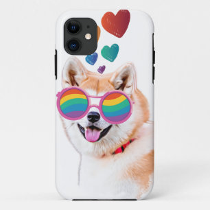 Case-Mate iPhone Case Akita Chien avec Coeurs Saint Valentin