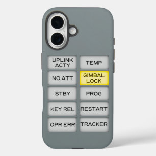 Coque Pour iPhone 16 Alarme de l'indicateur Apollo DSKY, serrure de la 